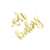 Oh Baby Foil Script Banner 85cm - Party Savers