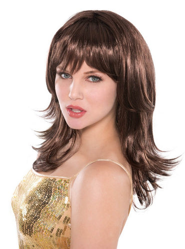 Brown Feather Shag Wig each