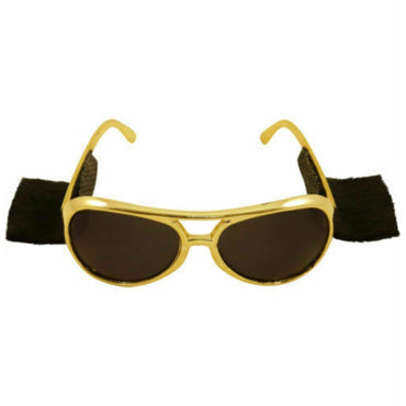 Elives Presley Glasses Gold - Party Savers