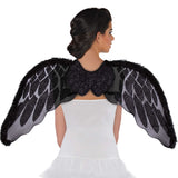 Angel Wings Black Marabou Faux Fur Feathers Each