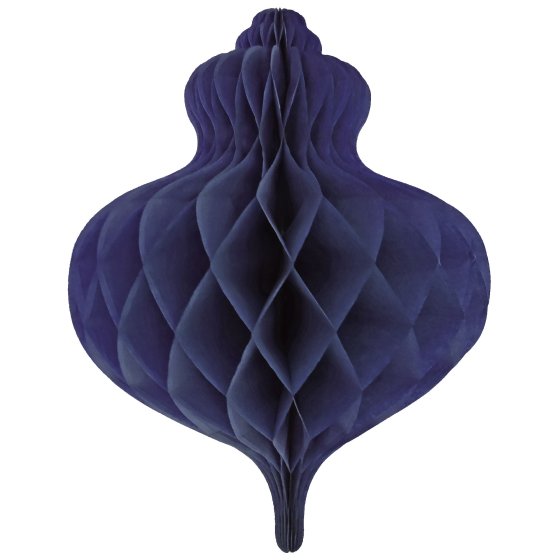 Christmas Honeycomb Navy Bauble Decoration 40cm Each