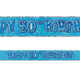 Blue Glitz 50th Birthday Foil Banner 3.6m - Party Savers