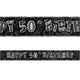 Black Glitz 50th Birthday Foil Banner 3.6m - Party Savers