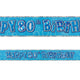 Blue Glitz 80th Birthday Foil Banner 3.6m - Party Savers