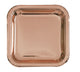 Rose Gold Foil Suare Paper Plates 17.7cm 10pk - Party Savers