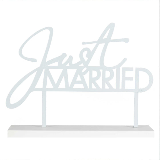 Contemporary Wedding Just Married Wedding Table Sign 25cm x 29cm Each