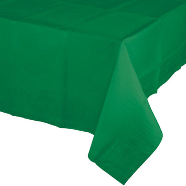 Emerald Green Plastic Tablecover 137cm x 274cm Each