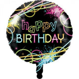 45cm Glow Party Happy Birthday Foil Balloon