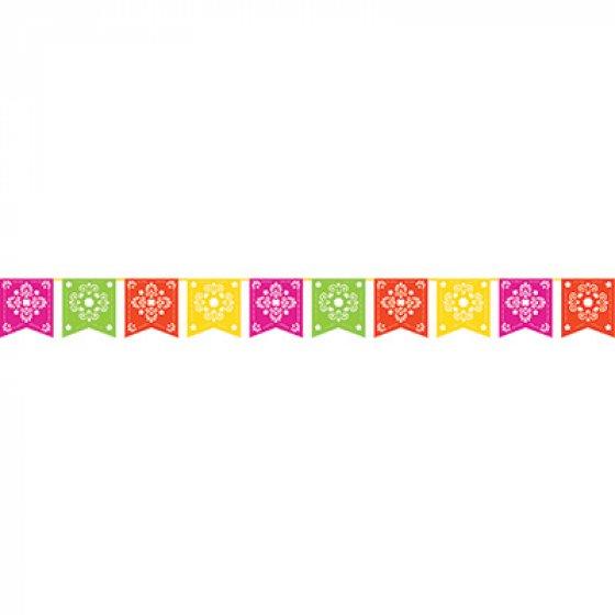 Fiesta Serape Picado Flag Banner 25cm x 3m Each