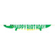 Alligator Shaped Happy Birthday Ribbon Banner 18cm x 1.8m Each