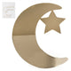 Eid Crescent Moon and Star Shaped Gold Grazing Board  46.5cm x 44.7cm Each