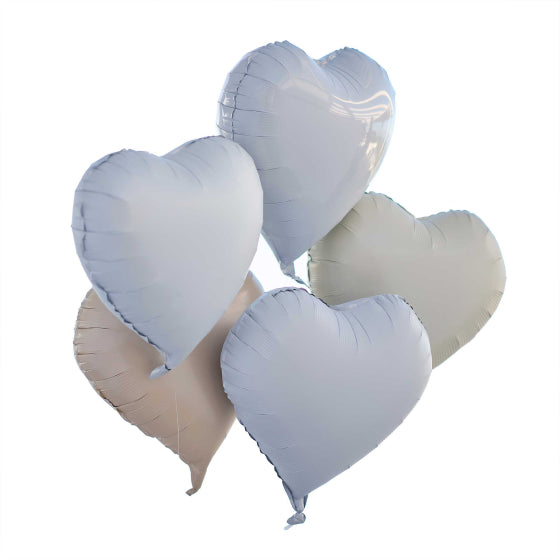 Engagement Heart Shaped Balloon Bundle 5pk