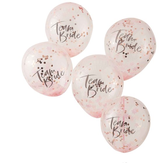 Floral Hen Party Team Bride Confetti Balloons 30cm 10pk