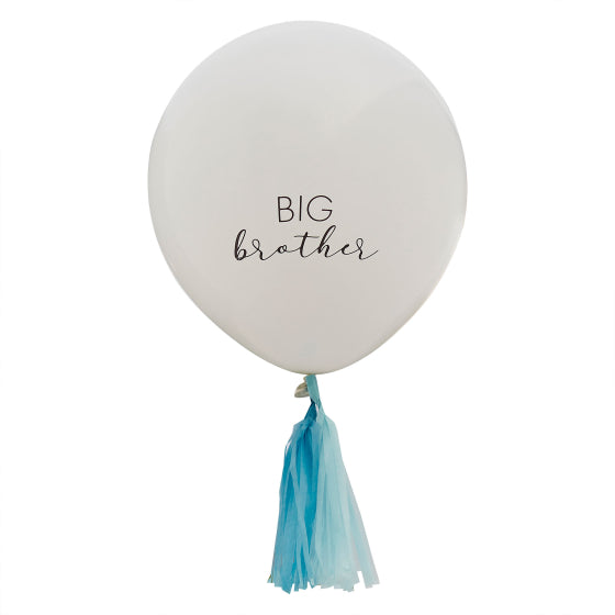 Hello Baby Big Brother White Balloon 45cm 3pk