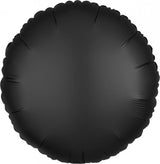 Black Satin Round Foil Balloon 43cm - Party Savers