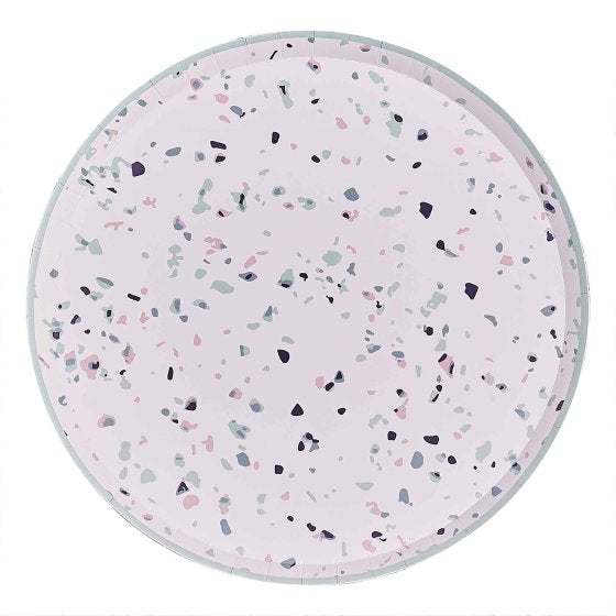 Mix It Up Terrazzo NPC Paper Plates 25cm 8pk