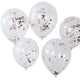 Pick & Mix Rose Gold Confetti Balloons 30cm 5pk