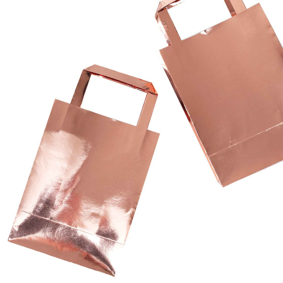 Pick & Mix Rose Gold Party Bags 15cm x 26cm x 9cm 5pk