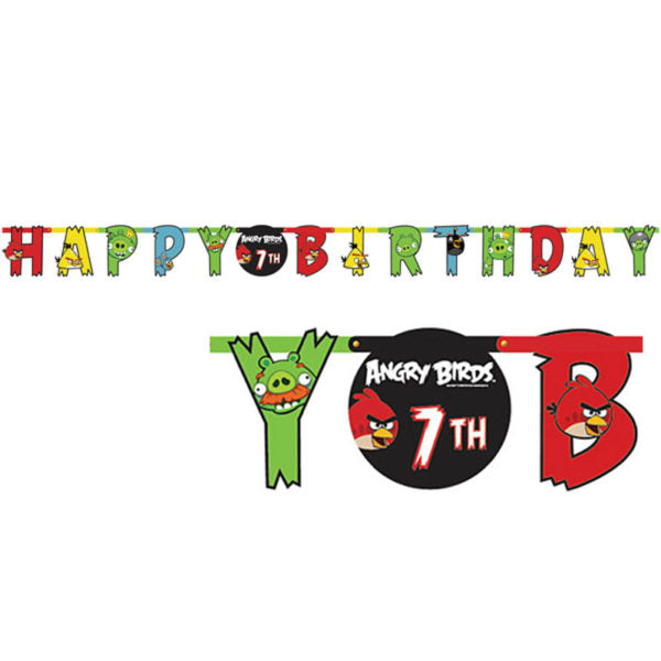 Angry Birds Jumbo Add-An-Age Banner - Party Savers