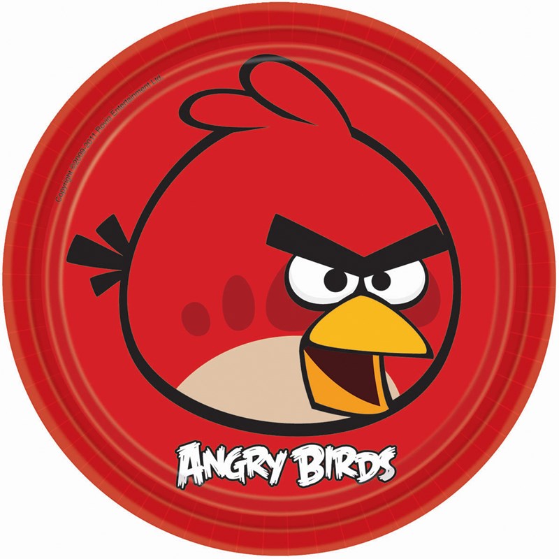 Angry Birds Dinner Plates 23cm 8pk - Party Savers