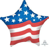 Patriotic Star Foil Balloon 45cm Each