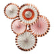 Ditsy Floral Fan Decorations 5pk