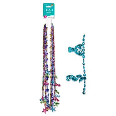 Assorted Colors Luau Beads 32in. 6Pk - Party Savers