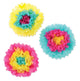 Coloured Tissue Flowers 10in. 3Pk - Party Savers