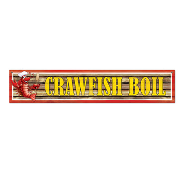 Crawfish Boil Banner 12in x 5ft. Each - Party Savers