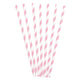 Pastel Pink Stripes Paper Straws 20pk - Party Savers