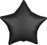 Black Satin Star Foil Balloon 48cm - Party Savers